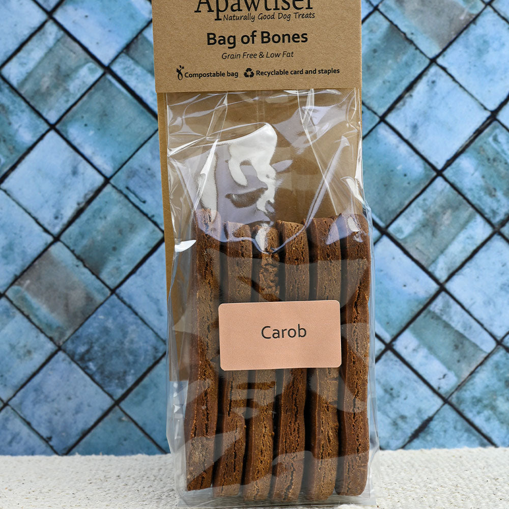 Bag of Bones (large bone shaped biscuits) - Carob image